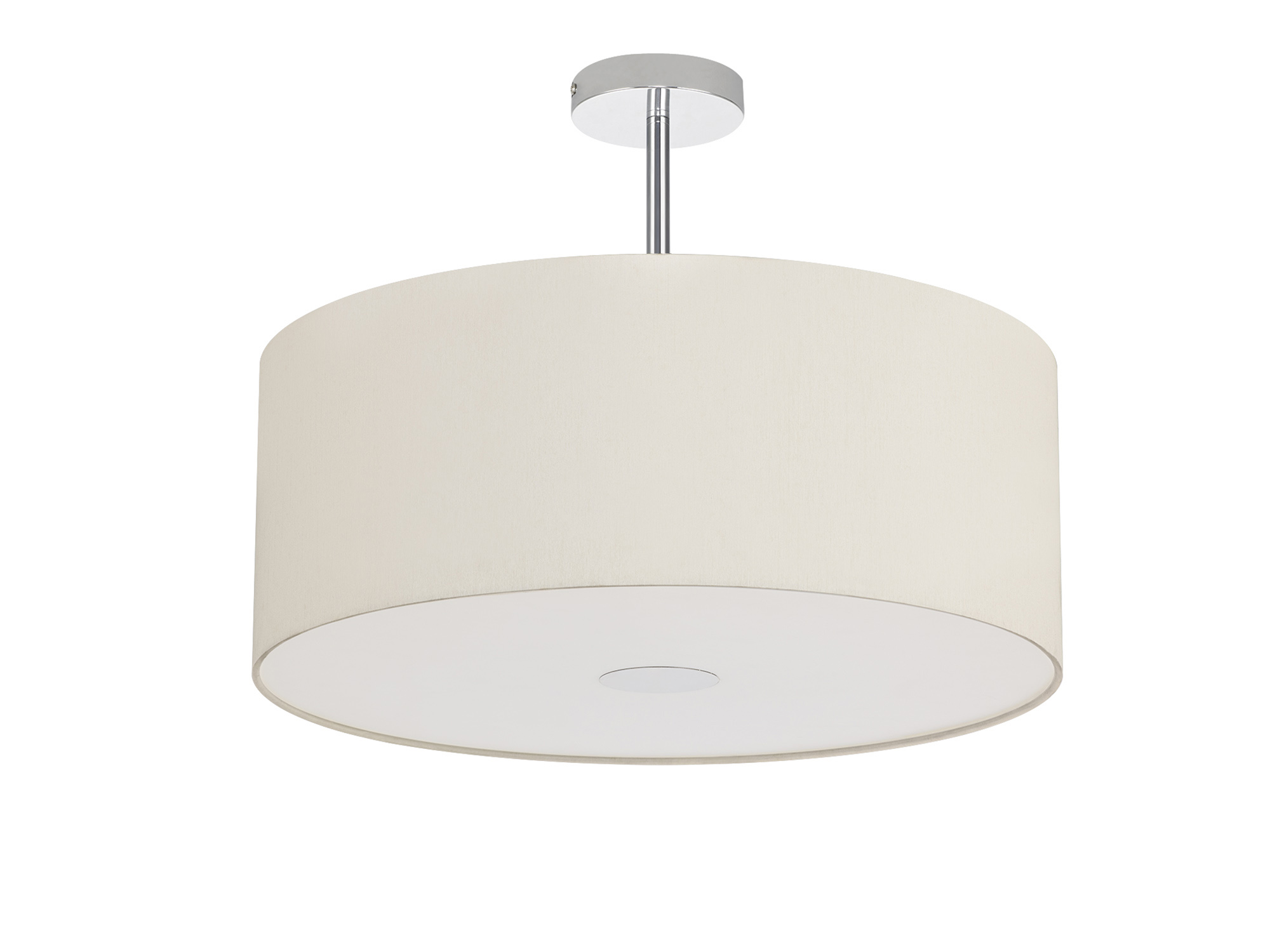 Baymont 50cm Semi Flush 3 Light Polished Chrome, Ivory Pearl, Frosted Diffuser DK0327  Deco Baymont CH IV